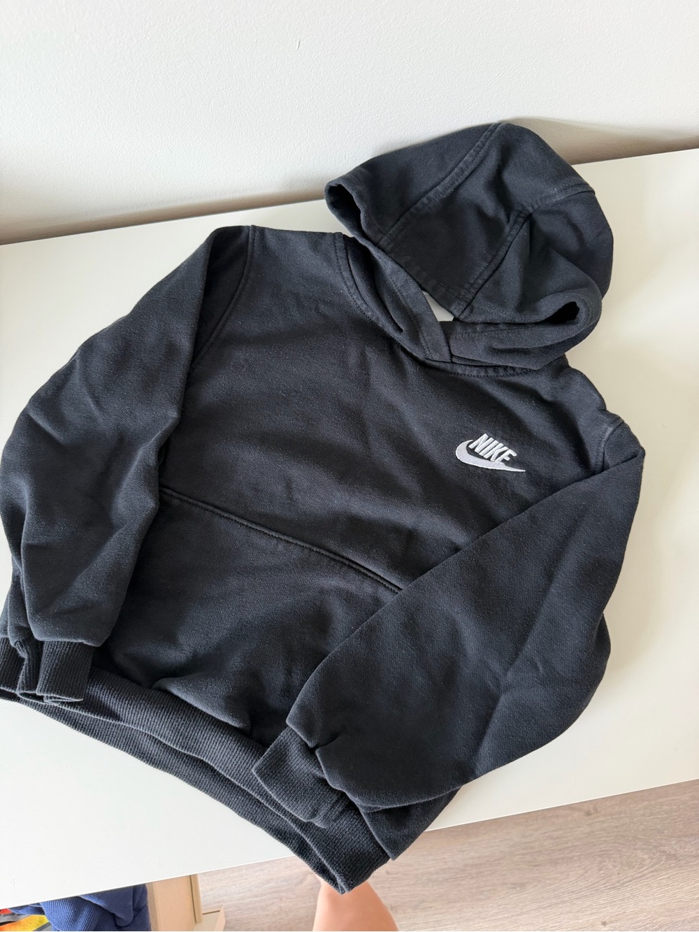 Nike Black Hoodie with White Swoosh